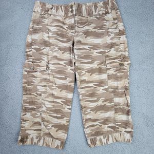 Ann Taylor LOFT Womens Camo Crop Pants Marisa Size 10